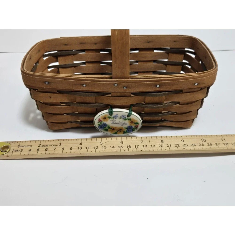 Longaberger Basket 1993 Signed Heritage Spring Thank You Heartland Retro 90s